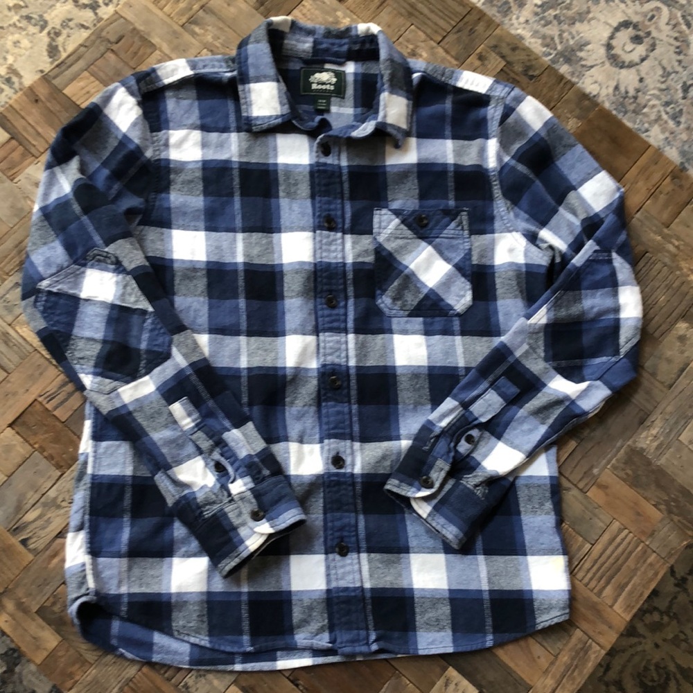 Roots Canada Plaid Flannel Button Down Shirt